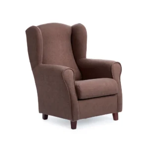 Sillón orejero extra pequeño marrón