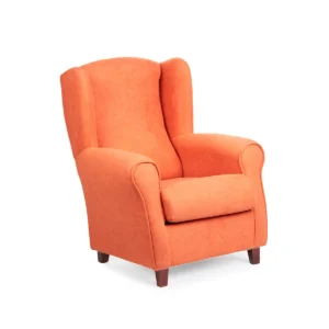 Sillón orejero extra pequeño naranja