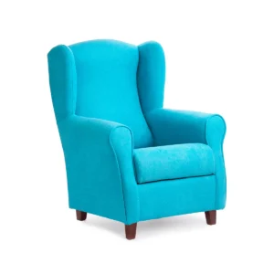 Sillón orejero extra pequeño turquesa